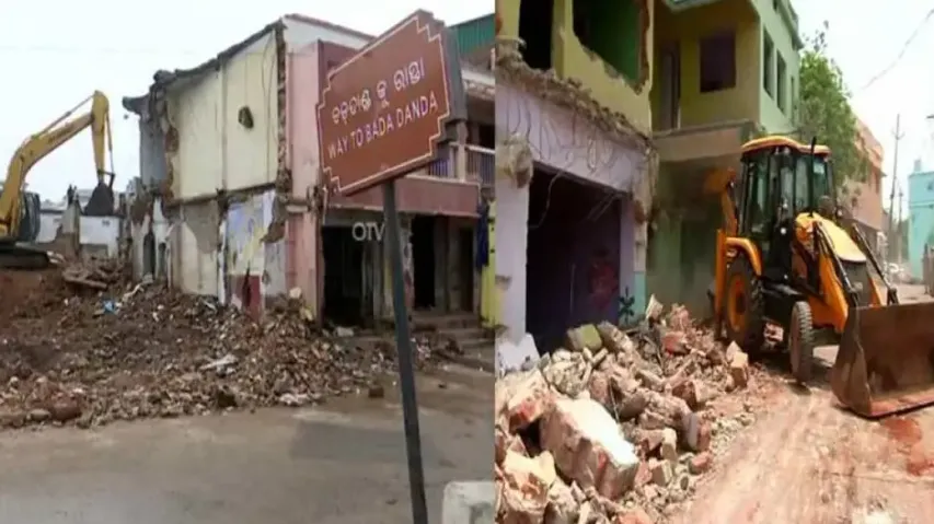 Demolition drive in Puri