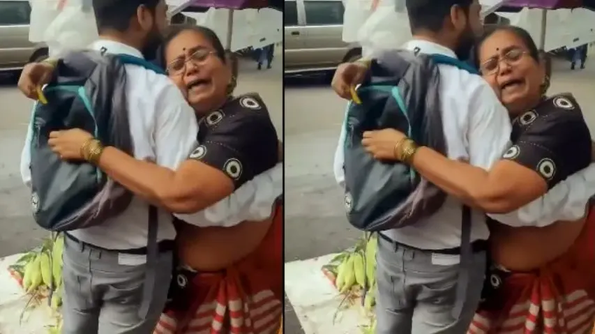 Vegetable seller’s son cracks CA, gives his mother emotional surprise; watch