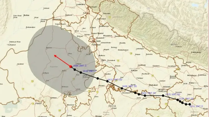 Depression over Northeast Rajasthan; IMD predicts heavy to extremely heavy rainfall