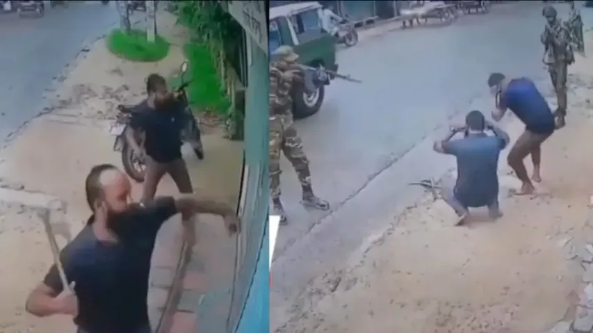 Army jawans' crackdown on looters in broad daylight! Watch