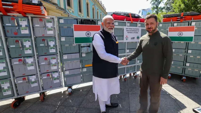 PM Modi delivers four BHISHM cubes to Ukraine for emergency medical aid during historic Kyiv visit