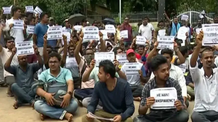 Corruption in OSSSC Recruitment, Aspirants stage protest
