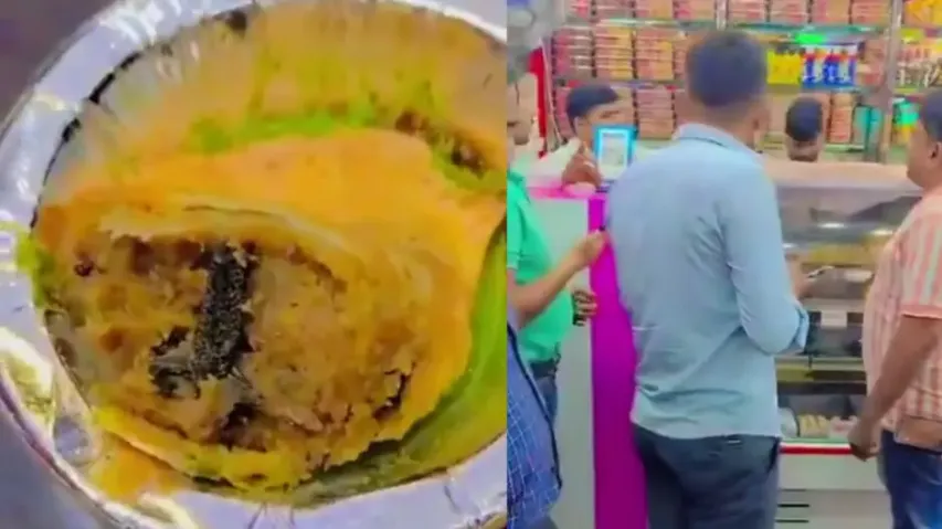 Frog's leg inside samosa! Enraged public storms into popular shop in Uttar Pradesh, watch