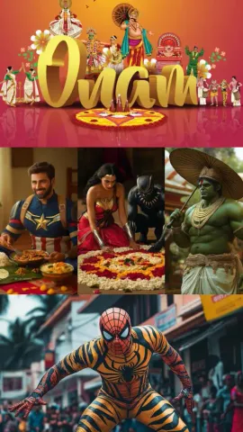 Marvel Superheroes Celebrating Onam Festival In Vibrant Looks Imagined By AI