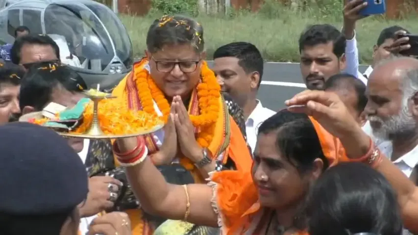 BJP National Vice-President & Kendrapara MP Baijayant Panda in Bargarh