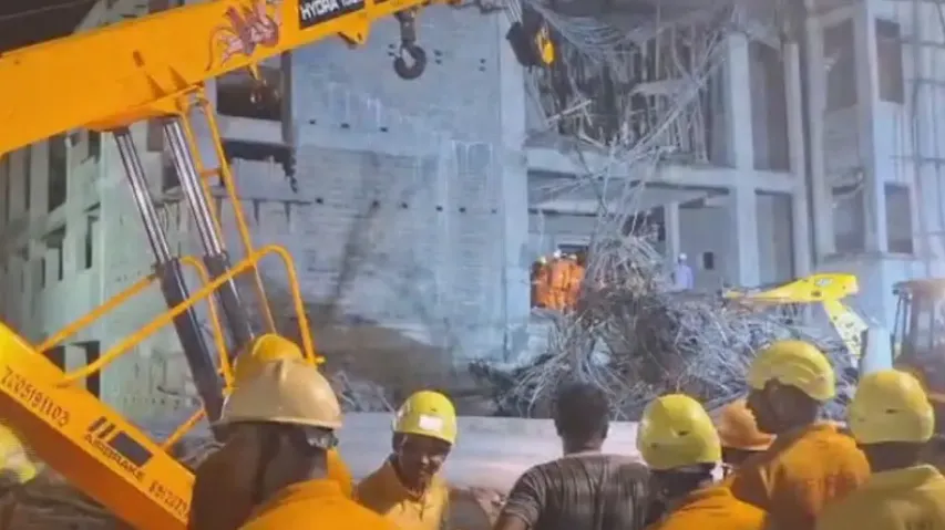 Under-construction roof collapses in Dhenkanal