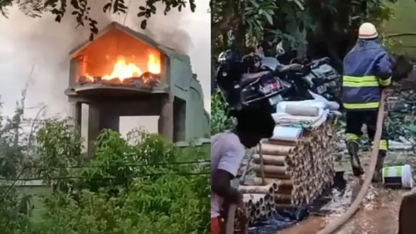Explosion at firecracker godown in Bhubaneswar triggers massive fire, nearby hostel damaged