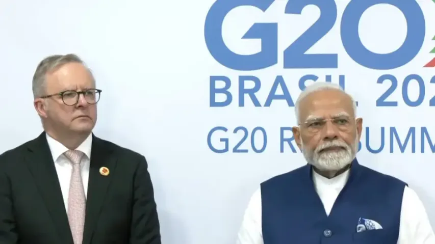 PM Modi with Australian counterpart Anthony Albanese