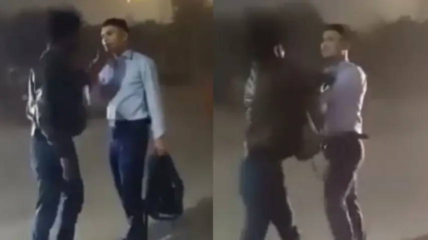 Viral video of man and auto driver scuffle