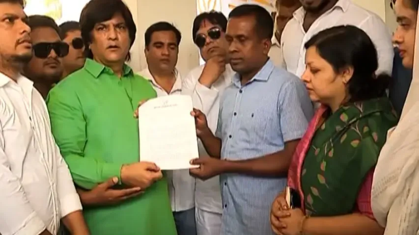 BJD Minority Cell stages protests against Waqf Bill in Bhubaneswar