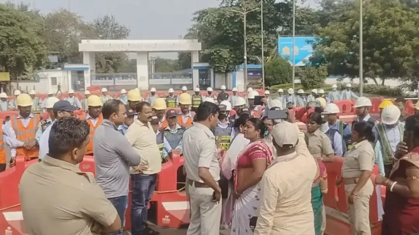 Tension erupts at Neelachal Ispat Nigam Limited’s plant in Jajpur as displaced families stage demons
