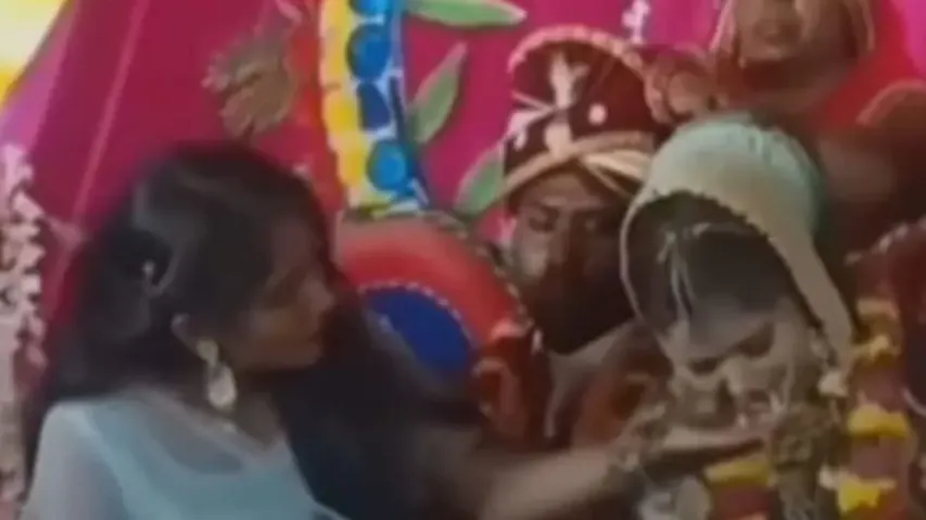 Bride cries uncontrollably after first look at groom, video goes viral; watch