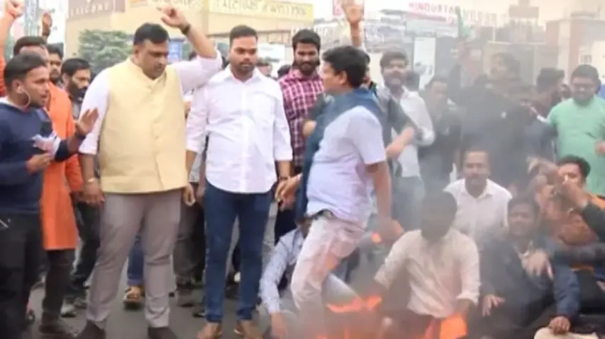 Odisha BJP protests ‘manhandling’ of MP Pratap Sarangi by Rahul Gandhi