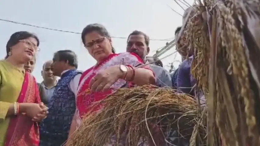 Deputy Chief Minister Pravati Parida surveys extent of crop damage
