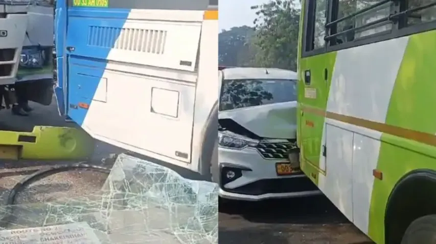Mo Bus accident: Four persons injured, several vehicles damaged in Bhubaneswar