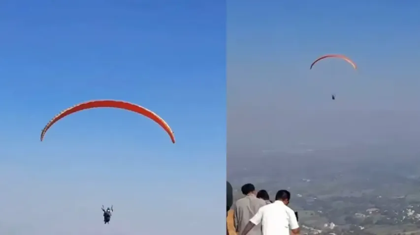 B.Com student paraglides to exam centre after realising that he was running late!
