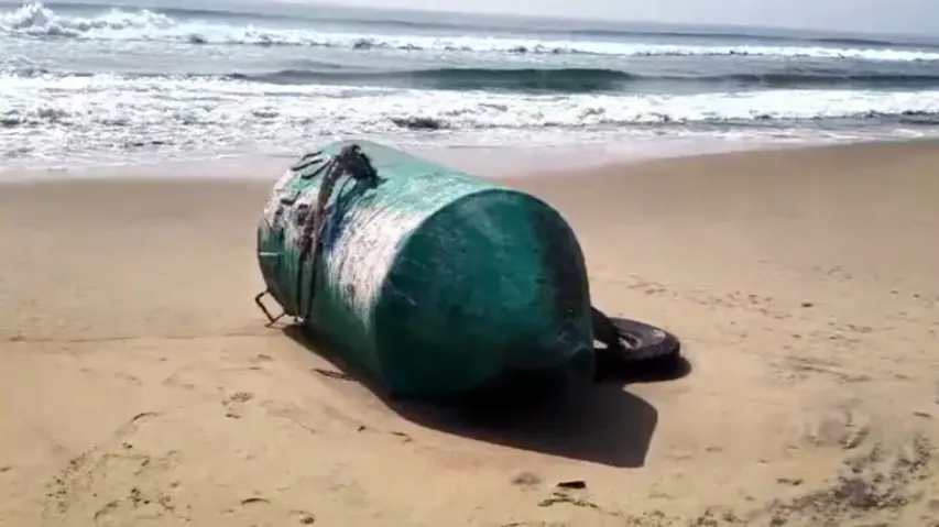 Iron object weighing around 80 Kg found on Bateswar beach in Ganjam