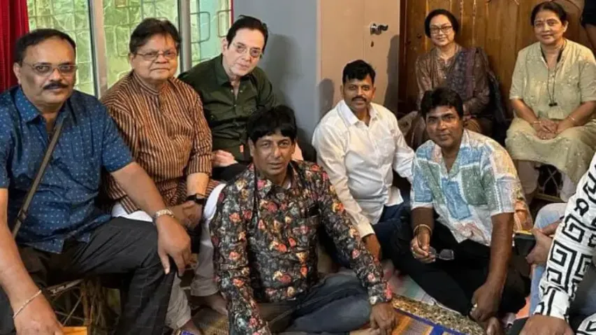 Sabyasachi Mohapatra with Uttam Mohanty and others