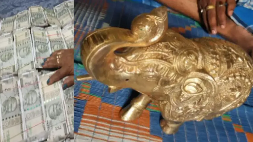 Gold elephants, 20 kg gold, trolley bag filled with cash seized from Odisha woman’s house