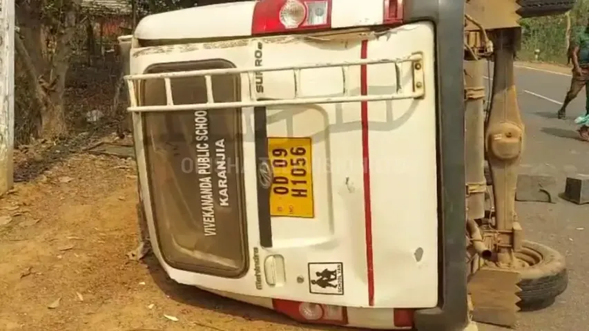 10 students injured as school van overturns in Odisha’s Mayurbhanj