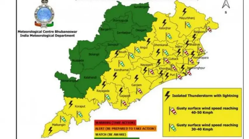 IMD predicts 40-50 kmph gusty winds in Cuttack, Khordha