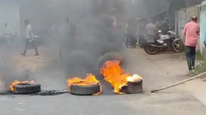 Locals block road after youth found hanging near cremation ground in Patkura