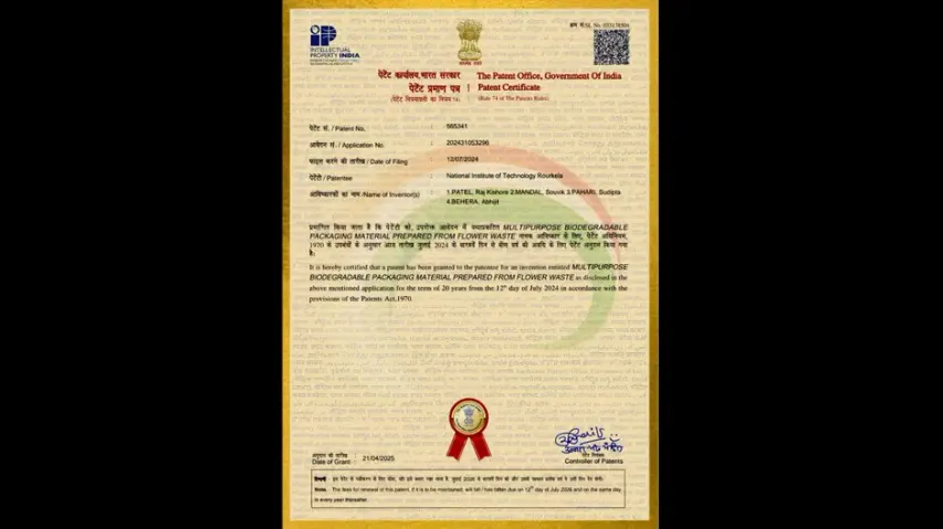 NIT-Rourkela develops biodegradable packaging alternative from flower waste