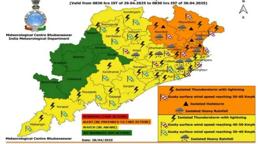 Max temp to rise after 5 days; IMD issues fresh warnings for thunderstorm in Odisha