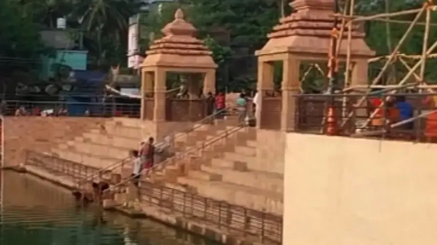 Akhandalamani Temple pond in Bhadrak