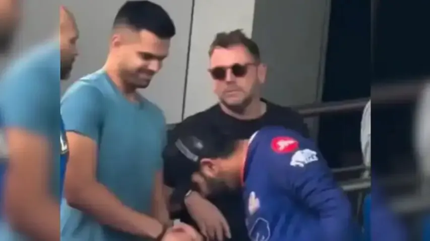 Rohit Sharma with Arjun Tendulkar