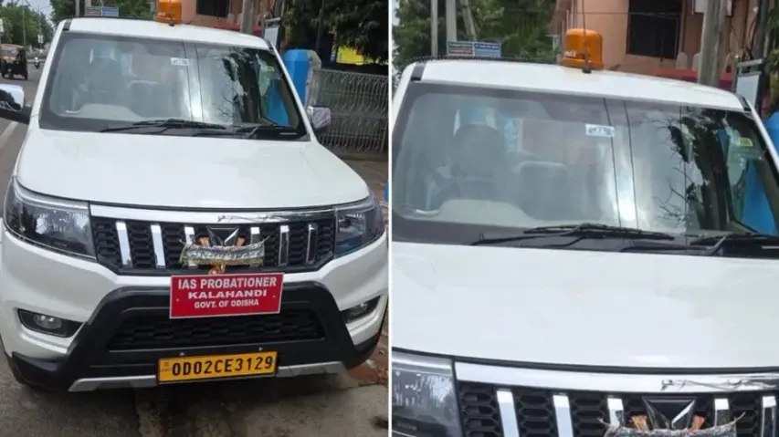Odisha govt orders probe into IAS probationer’s use of amber beacon and name board in Kalahandi