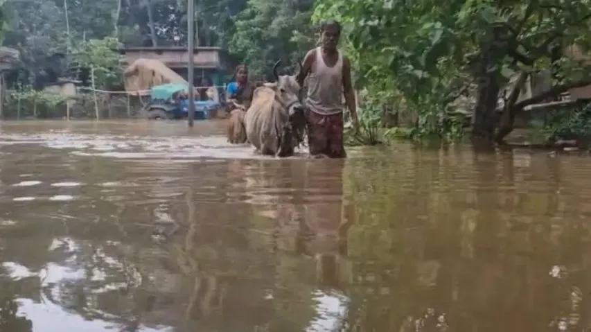Flood alert in Balasore as Subarnarekha River crosses danger mark at Rajghat