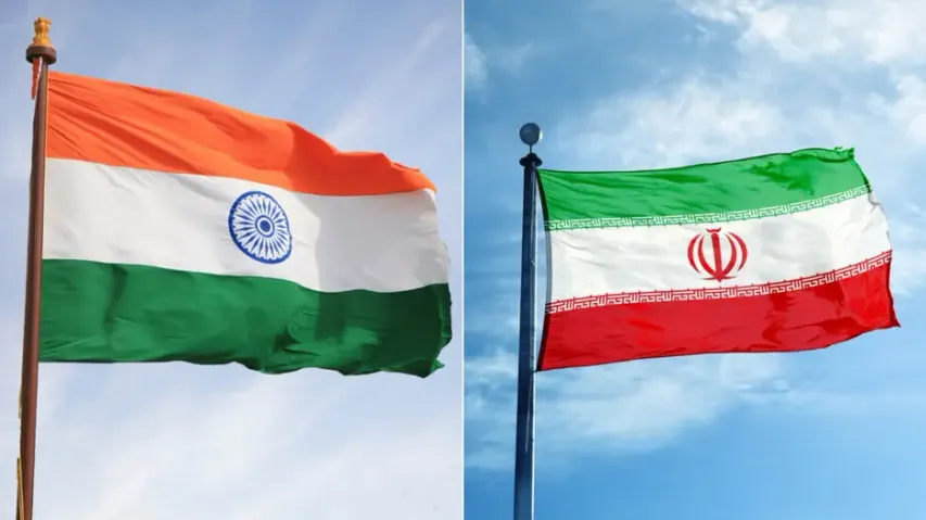 Indian and Iranian flag