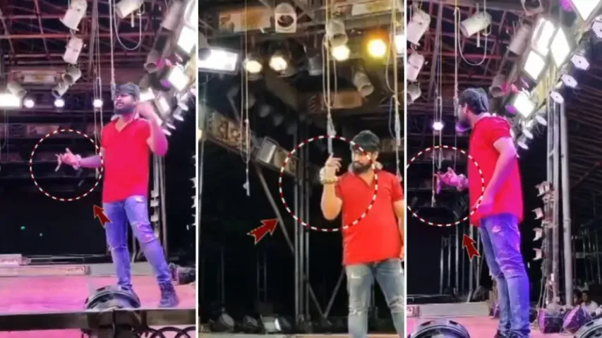 Live python wrapped around arms of actor on Jatra stage in Odisha sparks outrage after video goes vi