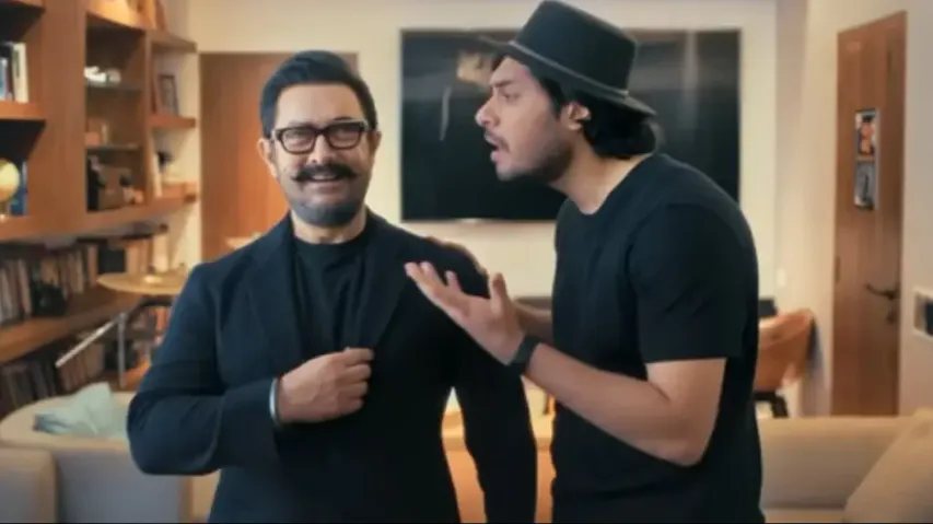 Aamir Khan recreates Andaz Apna Apna scene with Junaid overjoyed fans demand sequel