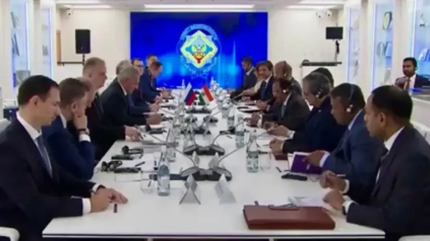 Russian President Vladimir Putin warmly welcomed Doval in his Kremlin chamber