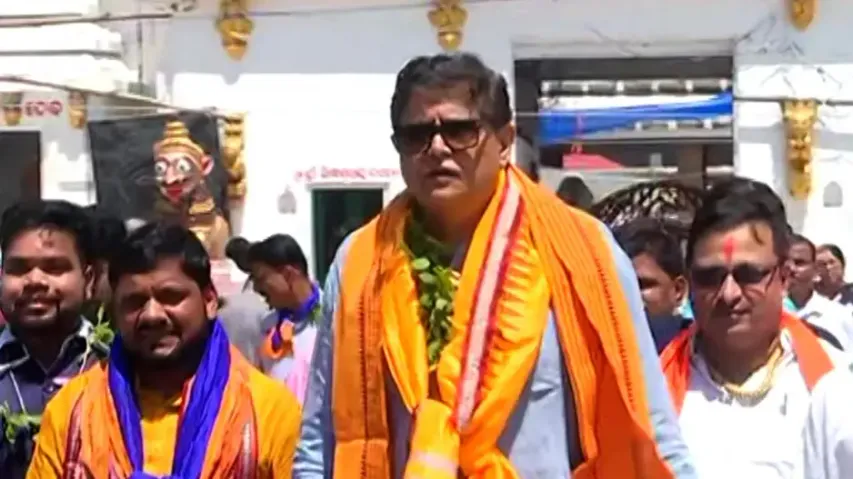 BJP National VP Baijayant Panda visits Baladevjew shrine on Lord Balabhadra Jayanti and Rakhi Purnim
