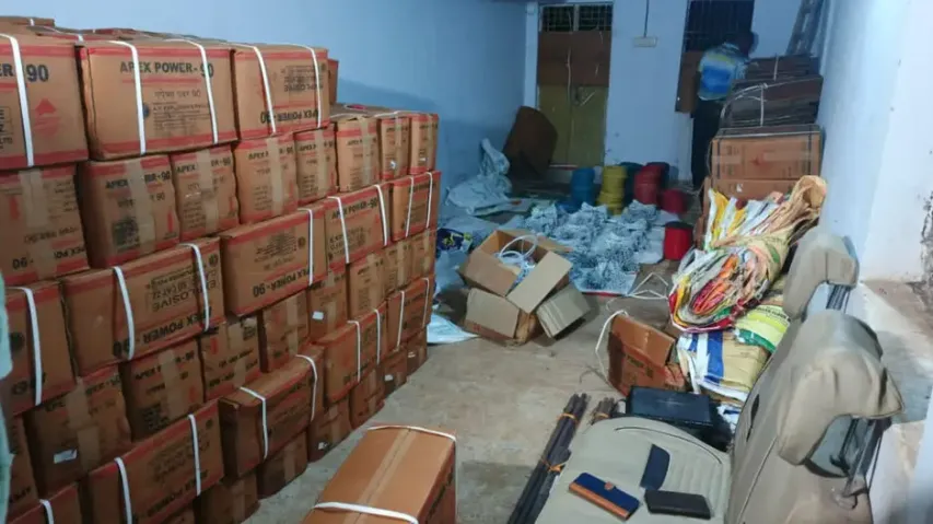 Large stockpile of explosives seized from ‘cattle shed’ in Odisha’s Ganjam