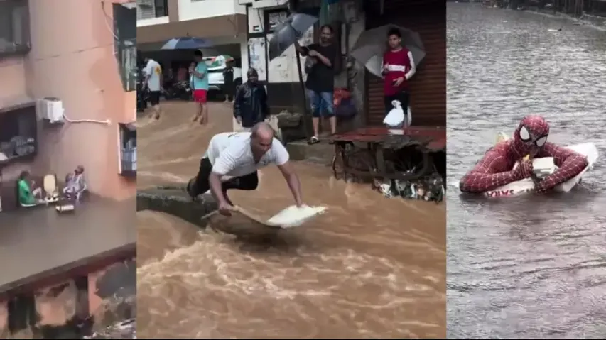 Mumbai Rains: Mumbaikars turn rain woes into viral wonders, watch