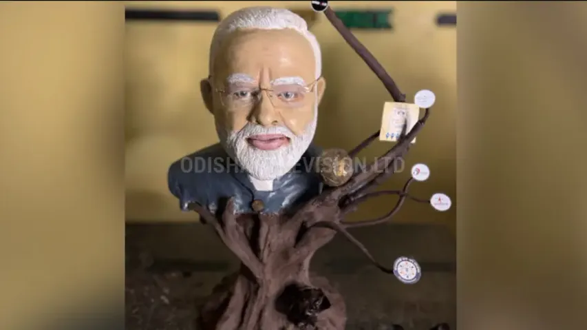Bhubaneswar students create 70 kg chocolate sculpture of PM Modi ahead of his birthday