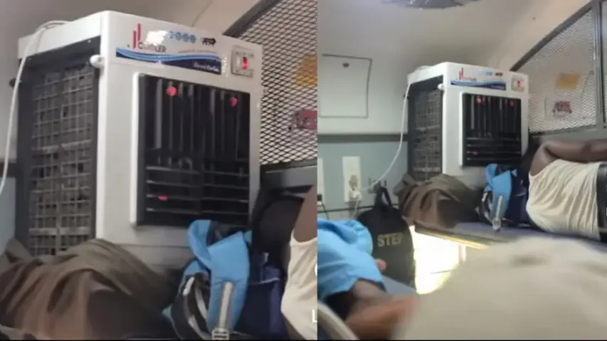 Indian Jugaad! Passenger brings own cooler to 'Beat Heat' during train journey, watch