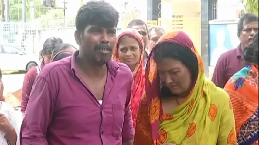 The bereaved family in distress