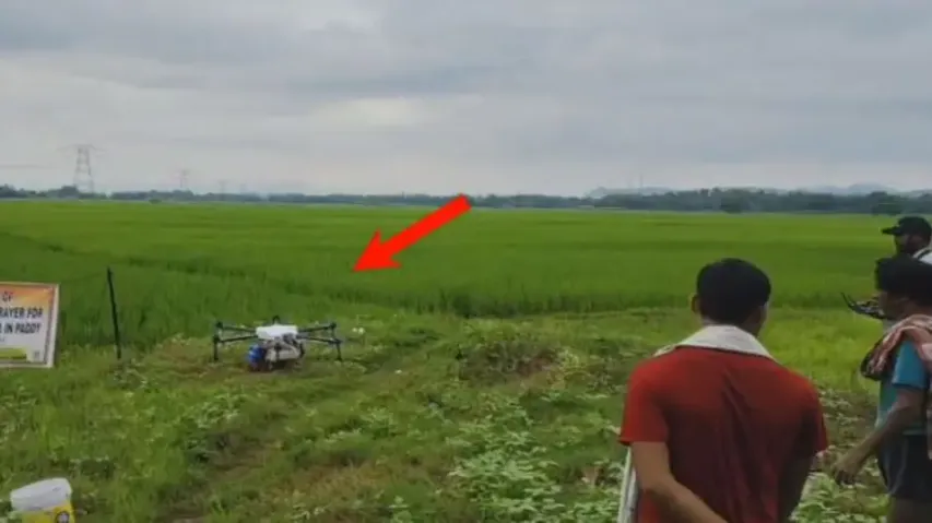 Odisha farming goes high-tech, drone used to spray pesticides in Nayagarh