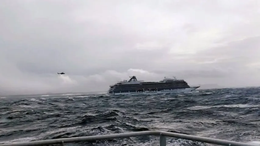 Cruise ship being evacuated off Norway coast