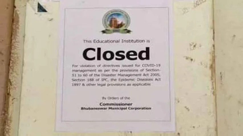 Engineering College Sealed In Bhubaneswar For Flouting Covid-19 Norms