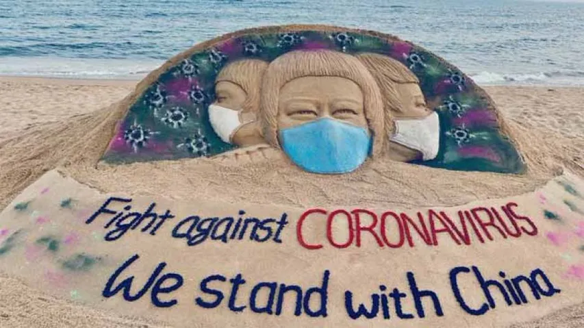 Sudarsan Pattnaik's Sand Art On 'Fight Against Coronavirus' Gets Global Appreciation