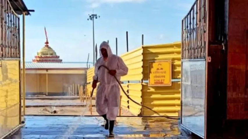 Sanitisation Drive Begins At Swargadwara After Puri Administration Lifts Restrictions