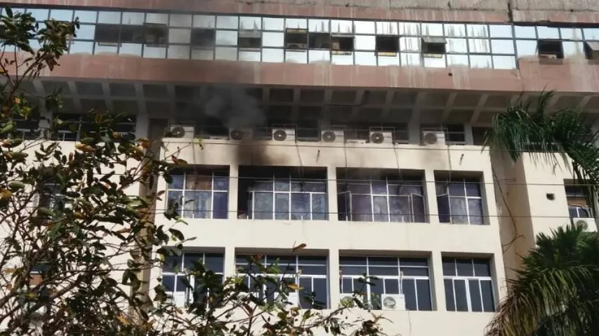 Fire breaks out at treasury office due to short circuit