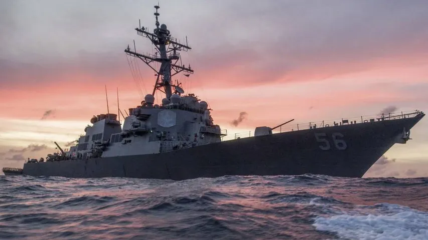 US destroyer collides with merchant ship near Strait of Malacca