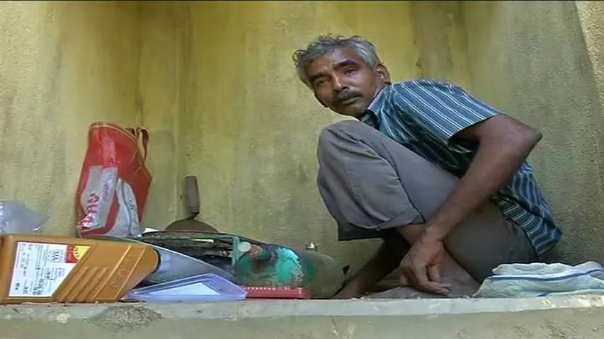 With no roof over head, man turns Swachh Bharat toilet into home
